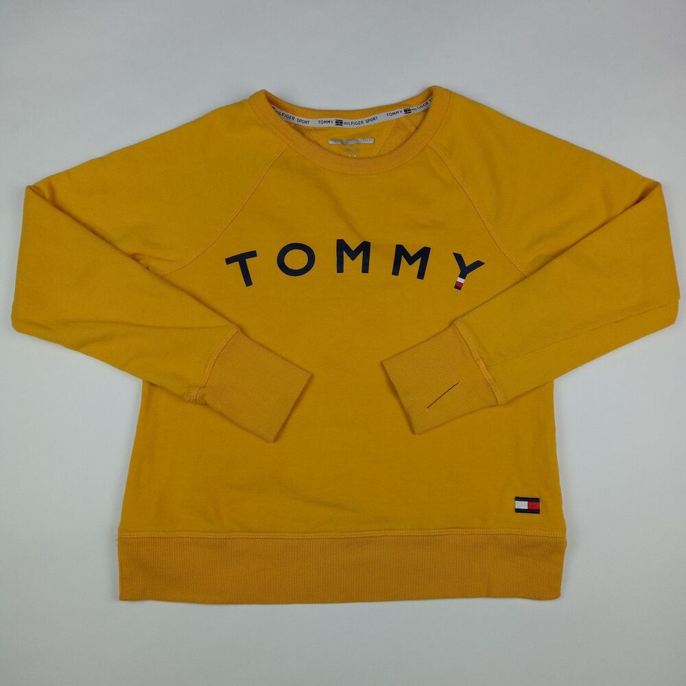 TOMMY HILFIGER Sport Sweatshirt Sweater Yellow Women's Size Small Pullover